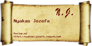 Nyakas Jozefa névjegykártya